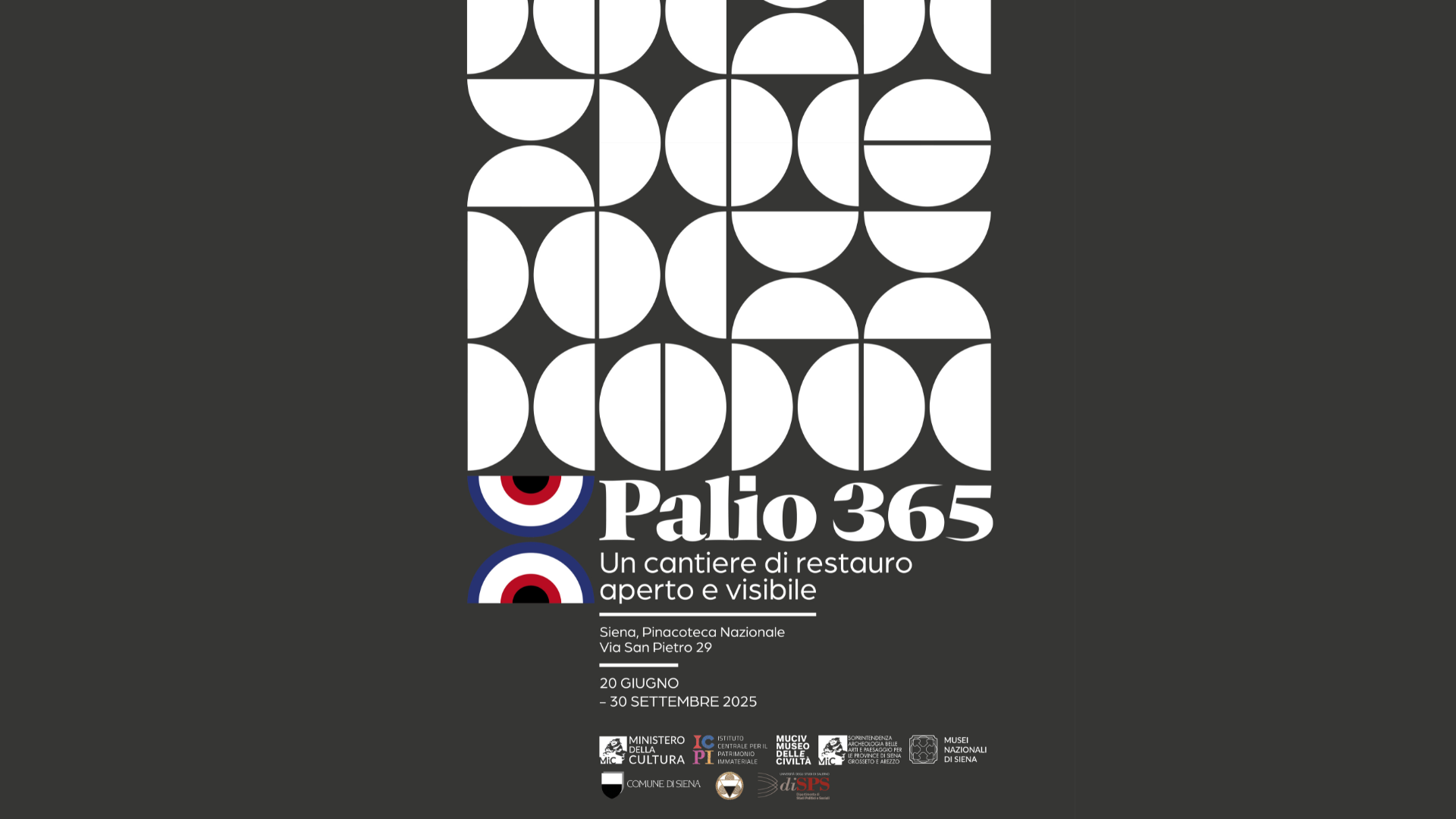 Cantiere di restauro di una bandiera storica della Contrada Sovrana dell'Istrice